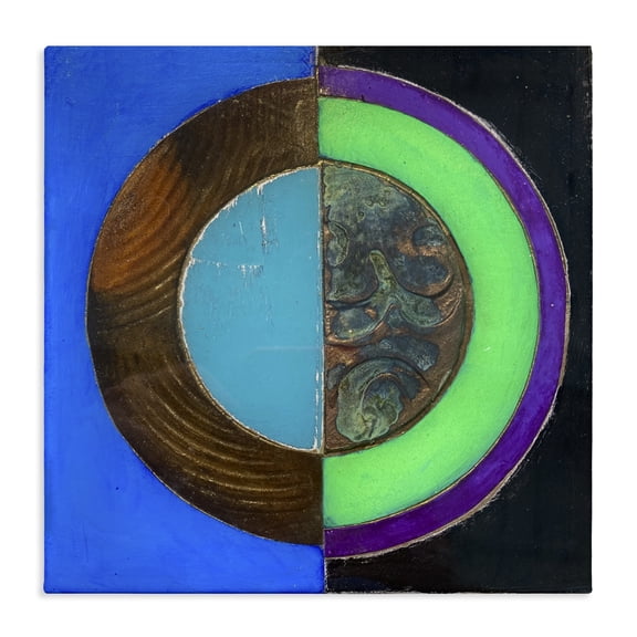 Stupell Industries Modern Nocturnal Circle Symmetry Canvas Art, 17 x 17, by Matthew Finger