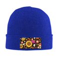 thumbnail image 2 of Junzan Sunflowers Mushrooms Mens Winter Hats Thick Knit Cuff Beanie Cap Beanie Hat, 2 of 7