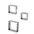 thumbnail image 1 of Piwvid 3-Piece Rectangle Scalloped Edge Cookie Cutter Set, 0.8 Inch Fluted Edge Stainless Steel Cutters for Geometric Frame Plaque Cookies and Fondant Moulds, 1 of 9