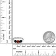 thumbnail image 6 of Gem Stone King 925 Sterling Silver Red Garnet and Black Onyx Engagement Ring for Women | 1.95 Cttw | Round 6MM | Gemstone January Birthstone | Size 9, 6 of 6