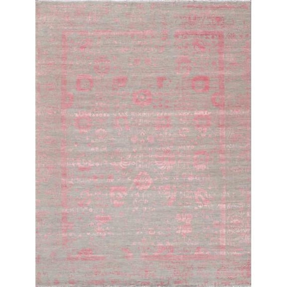 Transitional Collection Hand-Knotted Silk & Wool Area Rug