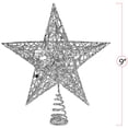 thumbnail image 2 of Ornativity Silver Star Tree Topper - Christmas Glitter Star Ornament Treetop Decoration, 2 of 6
