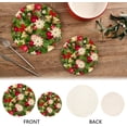 thumbnail image 4 of GZHJMY Christmas Ball Trivets Pot Holders Set of 2, Hot Pads, Table Mats,Placemats Set for Cooking and Baking, Cotton Braided Hot Pads, 7.09"+9.45", 4 of 7