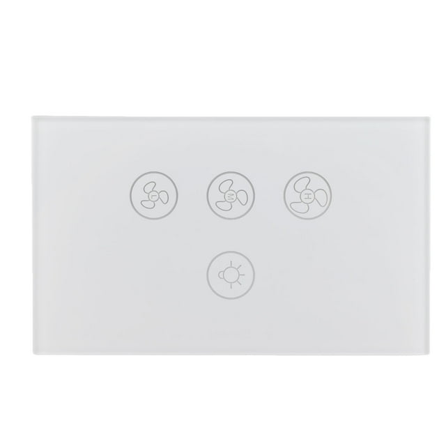 Interruptor Táctil De Ventilador Inteligente, Interruptor Táctil De Lámpara Con Función De Sincronización De Control De Aplicaciones De Teléfono Para TUYA Para Múltiples