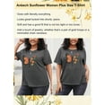 thumbnail image 6 of Anbech Butterfly Sunflower Plus Size T-Shirts for Women Graphic Butterfly Believe Yourself Sunflower Print Oversize Short Sleeves T-Shirt with Round Neck, 6 of 9