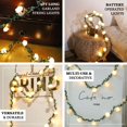 thumbnail image 4 of Efavormart 9FT 20 LED White Artificial Foam Rose and Lace Flower Garland, Battery Operated Warm White Fairy String Lights Flowers Party Wedding Wall Garden Plants Decor Indoor Outdoor Decoration, 4 of 11