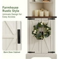 OKD 2Door Wood Corner Farmhouse Tall Storage with Shelves