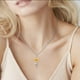 thumbnail image 5 of Collar De Girasol Plateado Chapado En Oro De 24k XianweiShao  9024719144238, 5 of 5