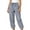 *Navy, variant on VBVC Women's Y2K Gingham Drawstring Jogger Pants , Casual Plaid Lounge Pants For Women , Ladies' Button Hem Trousers with Pockets, Army Green , S-2XL