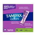 thumbnail image 3 of Tampax Radiant Tampons with LeakGuard Braid, Super Absorbency, Unscented, 3 of 23