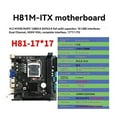 thumbnail image 4 of H81M ITX Motherboard Desktop PC Laptop LGA 1150 DDR3 16GB M.2 NVME USB 3.0 Computer Motherboard, 4 of 5