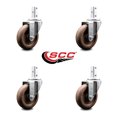 thumbnail image 2 of 4 Inch High Temp Glass Filled Nylon Wheel Swivel 7/8 Inch Square Stem Caster Set, 2 of 2
