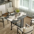 thumbnail image 2 of HOMCOM Mobile Folding Dining Table Extendable Kitchen Table Storage Shelf, 2 of 10