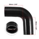 thumbnail image 3 of Juego de manguera de silicona 38mm 1.5 ID 90 grados Codo negro para coche Unique Bargains con 4 abrazaderas, 3 of 6