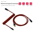 thumbnail image 4 of Cable de aviador en espiral de 1,8 m 2 en 1 tipo C a malla tejida USB para teclado mecánico, 4 of 9