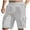 Gray, variant on hotojiny Men Summer Cotton Linen Shorts Elastic Waist Drawstring Big and Tall Cargo Shorts with Pocket Casual Fashion Beach Short Pants