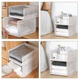 thumbnail image 2 of stanreset Stackable Plastic Wardrobe Storage Organizer Removable Shelf Cabinet Drawers Cupboard Storage Basket for Kitchen Bedroom, 2 of 6