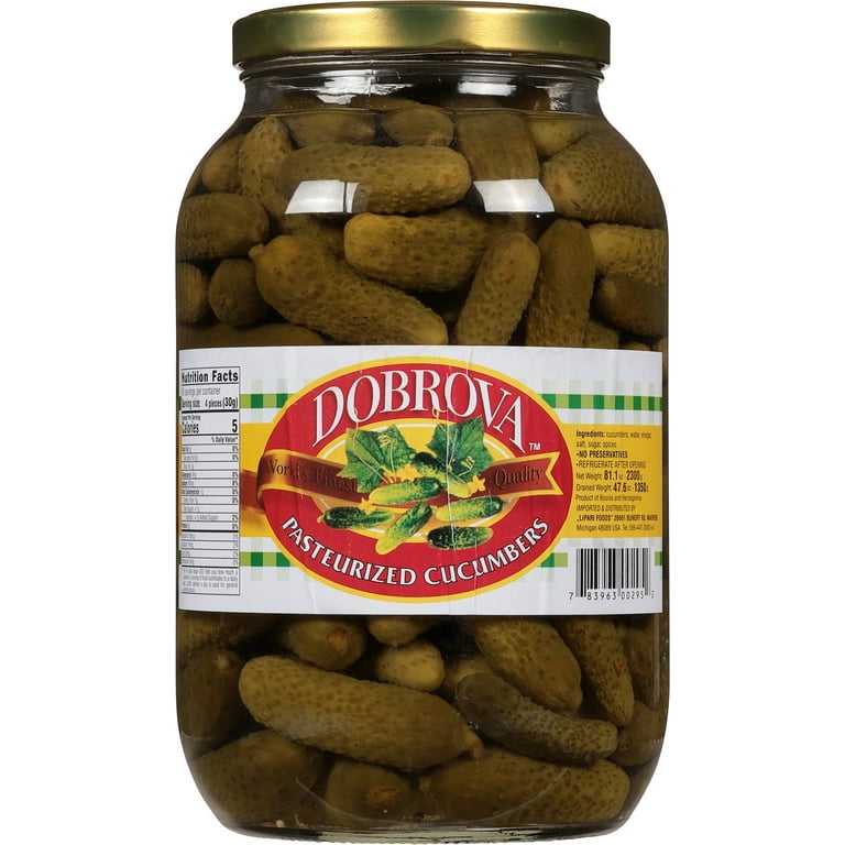 Dobrova Pasteurized Cucumbers, 77.77 fl oz - Walmart.com