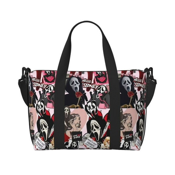Ghostface Hand Travel Bag Weekender Duffle Bag Sport Gym Carry On Tote Bags for Women Men