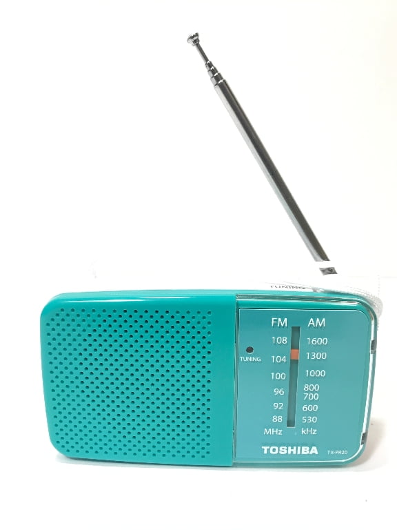 Toshiba TXPR20 AM/FM Pocket Portable Battery Operated Green Radio