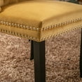 thumbnail image 3 of Modern Set of 2 Velvet Upholstered Dining Chairs with Solid Wood Legs and Nailhead Trim for Dining Room Living Room Kitchen Restaurant, 3 of 9