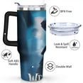 thumbnail image 3 of 40oz Wednesday Girl Stainless Steel Tumbler with Lid and Straw,Wednesday Stuff Merchandise Spill Proof Travel Cup Double Wall Vacuum Insulated Coffee Mug with Handle Black, 3 of 7