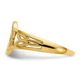 thumbnail image 4 of Solid 14k Yellow Gold Ladies Celtic Knot Irish Claddagh Knot Ring Band Size 5, 4 of 6