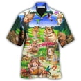 thumbnail image 2 of Camisetas de verano a la moda para hombre, con estampado 3D de animales de hámster hawaiano, cómodas camisetas informales de un botón, camisetas de playa de manga corta de gran tamaño, 2 of 4