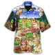 thumbnail image 5 of Camisetas de verano a la moda para hombre, con estampado 3D de animales de hámster hawaiano, cómodas camisetas informales de un botón, camisetas de playa de manga corta de gran tamaño, 5 of 5