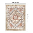 thumbnail image 3 of KFFKFF Area Rug, 9 x 12 ft Large Washable Rug, Non-Slip and Tear-Resistant Soft Carpet, Pet Friendly Vintage Area Rugs, Indoor Mat, 3 of 9
