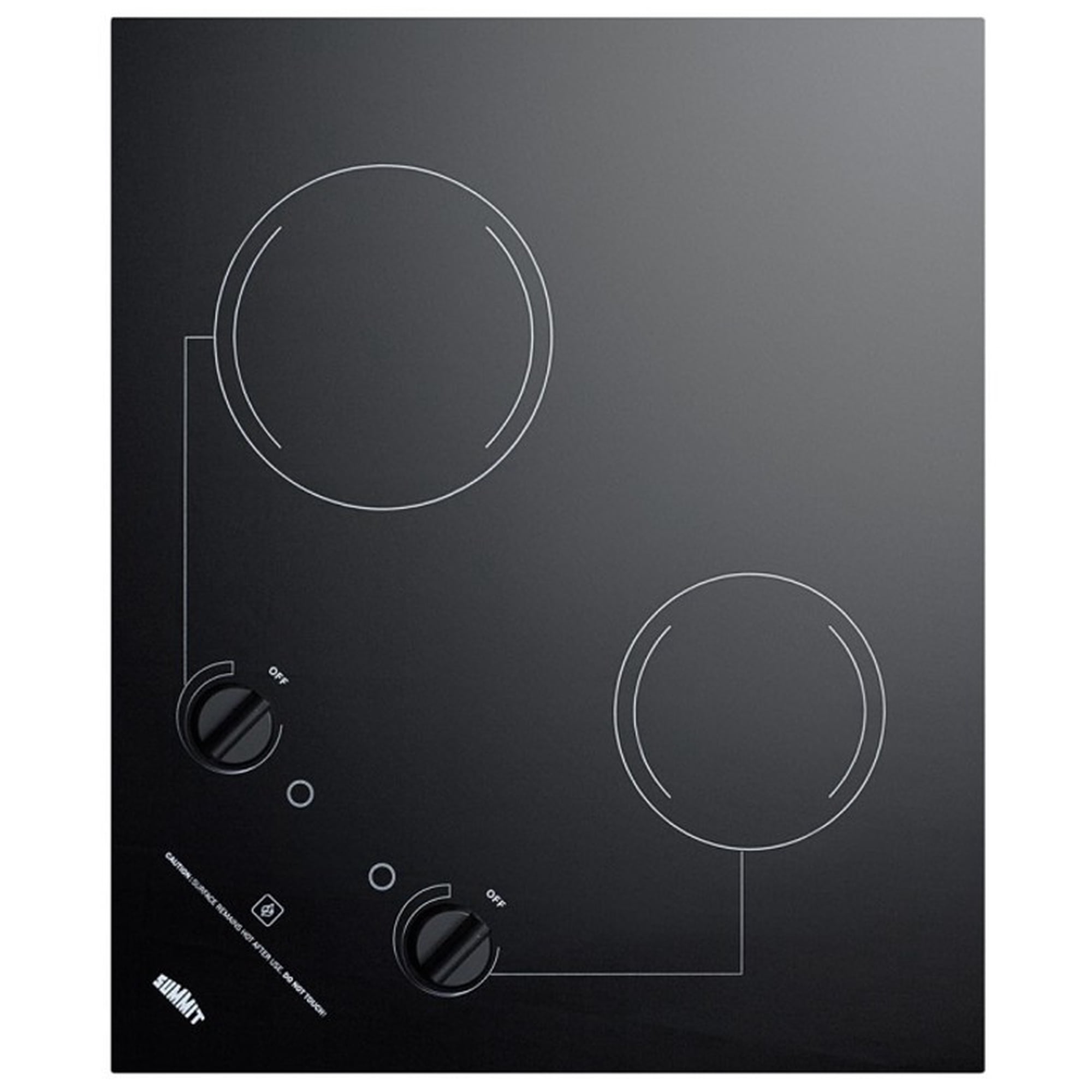 21" Wide 115V 2-Burner Radiant Cooktop