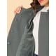 thumbnail image 5 of Abrigo Largo De Invierno Con Cuello Peter Pan Y Doble Botonadura Para Mujer Gris oscuro XS, 5 of 7