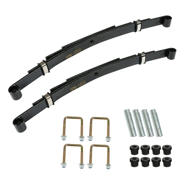 LABLT Heavy Duty Rear 4 Leaf Springs for EZGO TXT 1995-2013 Golf Cart (Set of 2)