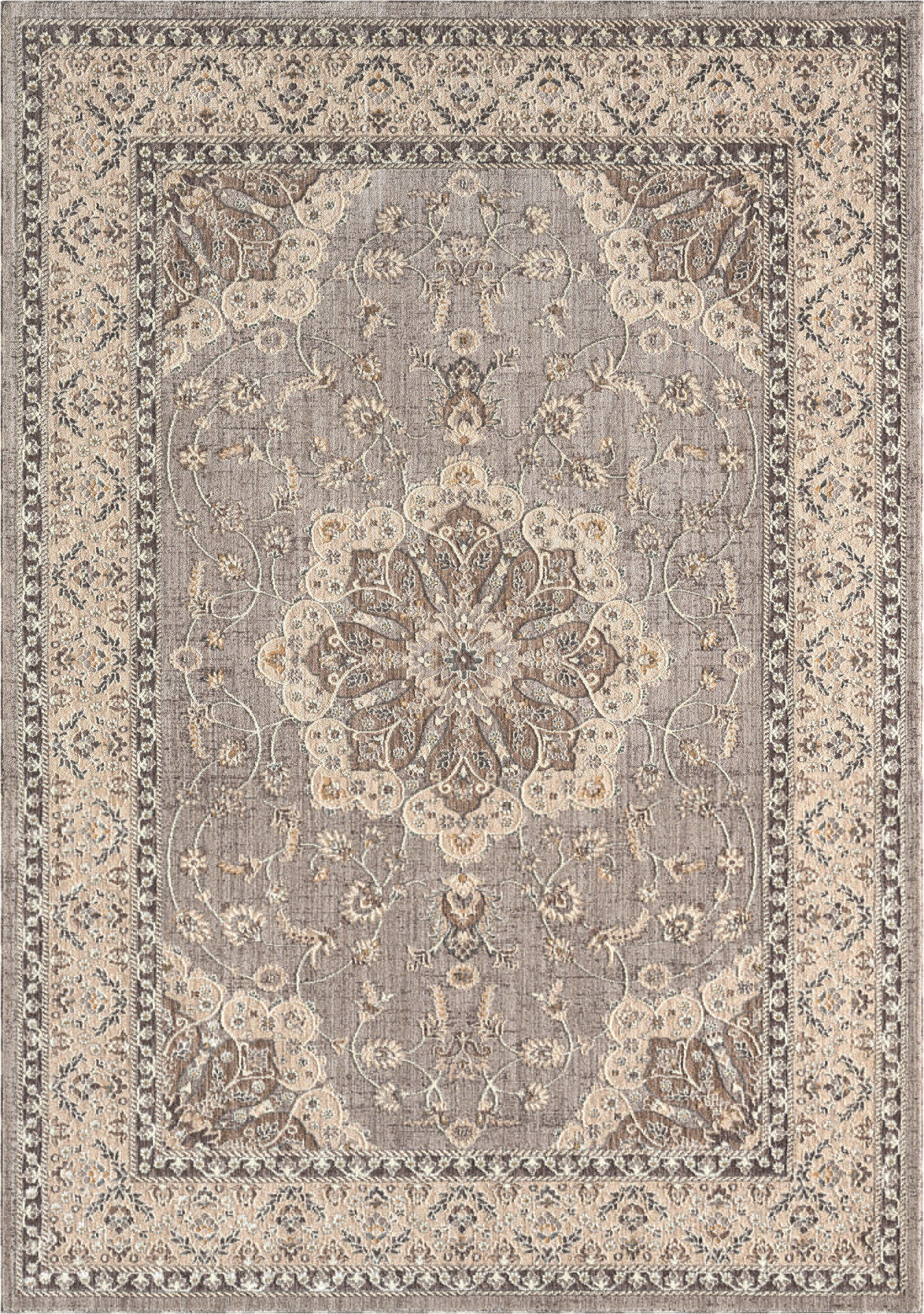 United Weavers Utopia Kerry Oriental Border Area Rug, Grey, 12'6" x 15'