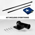 thumbnail image 2 of G128 Combo Pack: 5 Ft Tangle Free Aluminum Spinning Flagpole (Black) & North Carolina State Flag 2x3 Ft, ToughWeave Series Embroidered 300D Polyester | Pole with Flag Included, 2 of 9