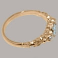thumbnail image 5 of LBG British Made 14k Rose Gold ring with Natural Aquamarine & Cultured Pearl Womens Engagement Ring - 33 size options - Size 11, 5 of 9