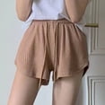 thumbnail image 3 of HBGVBA Women Pajama Shorts,Summer Sleep Loungewear,Knit Drawstring High Waist Sleep Shorts Thin Loose Casual Homewear Bottoms, 3 of 6