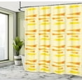 thumbnail image 5 of Ambesonne Burnt Orange Shower Curtain, Geometric Summer Forms, 69"Wx75"L, Yellow Marigold and Cream, 5 of 5