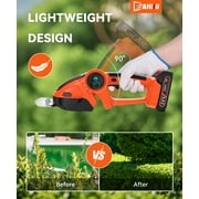 YAHHU Cordless Hedge Trimmer, 3 in 1 Handheld Electric Grass Trimmer , Trimmer for Bush,Tree, Garden, Patio and Lawn