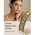 thumbnail image 4 of TOYOUTHS Compatible with Apple Watch Band for Women 42/41/40/38/44/45/46/49mm, Mosaic Style Stainless Steel Bracelet Strapfor iWatch Ultra Series 10 9 8 7 6 5 4 3 SE, 4 of 6