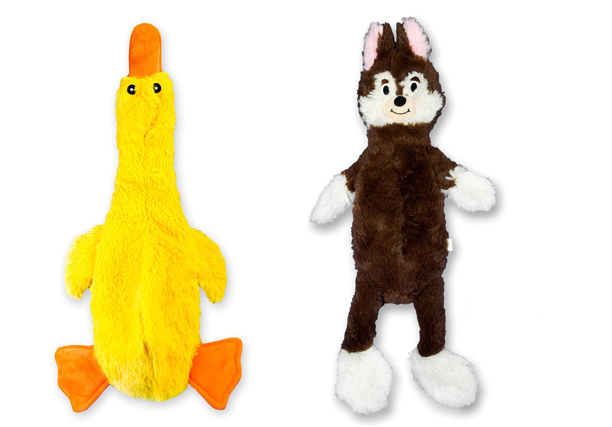 FGA MARKETPLACE Plush Dog Toy No Squeak, No Stuffing Chew Toy for