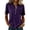 Dark Purple, variant on Shirts for Women V Neck Button Down Casual Henley Tops for Women Summer Short Sleeve Vintage Relaxed Fit Basic Tee Tops Khaki XXXL