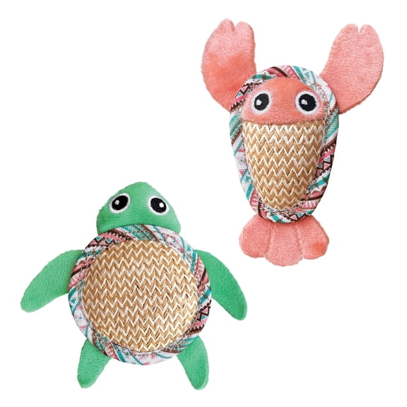 KONG® Tropics Pals Multi-Sensory Cat Toys, with Premium North American Catnip, 2 Pack