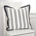 thumbnail image 2 of Rizzy Home Stripe 18" x 18" Poly Pillow with Textured Cotton Cover-Black/Ivory, 2 of 5
