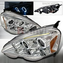 Acura RSX 2002 2003 2004 LED Halo Projector Headlights - Chrome