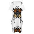 thumbnail image 4 of Vestido de cóctel con bolsillo suelto para mujer ropa de noche de verano mandala mariposa, 4 of 6