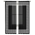 thumbnail image 3 of Black Sheer Curtains 96 Inches Long 2 Panels Set, Window Sheer Curtains for Living Room/Bedroom, Modern Geometric Abstract Art Aesthetics Light Filtering Rod Pocket Curtain 52'' x 96'' x 2, 3 of 7
