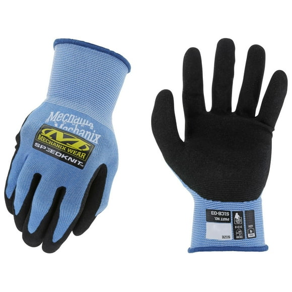 Mechanix Wear SpeedKnit™ CoolMax® Grip Work Gloves (Small/Medium, Blue), Grip