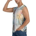 thumbnail image 3 of Goofa The Cat Looks in the Mirror Printed Men's Sleeveless T-Shirt - Athletic Gym Workout Tank Top for Men - Moisture-Wicking, UPF 30+ Quick-Dry Muscle Tee-Medium, 3 of 8