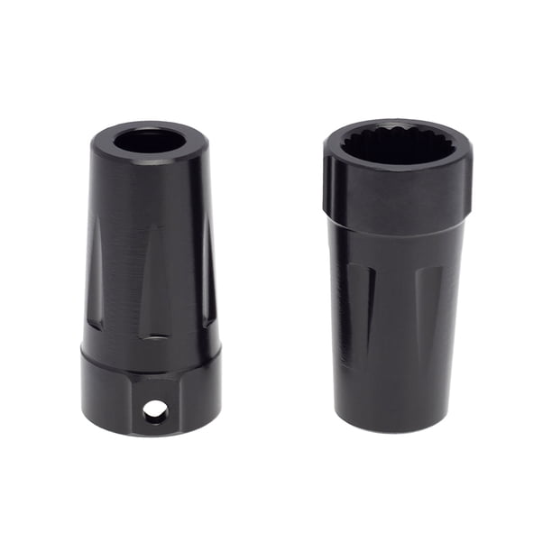 Paquete de adaptadores de 2 ejes de 2 ejes de instalación de prácticas Partes de actualización de los ejes traseros Cubierta Pragmática de respaldo liso de respaldo para automóviles Modelo RC Negro Inevent FN001700-01